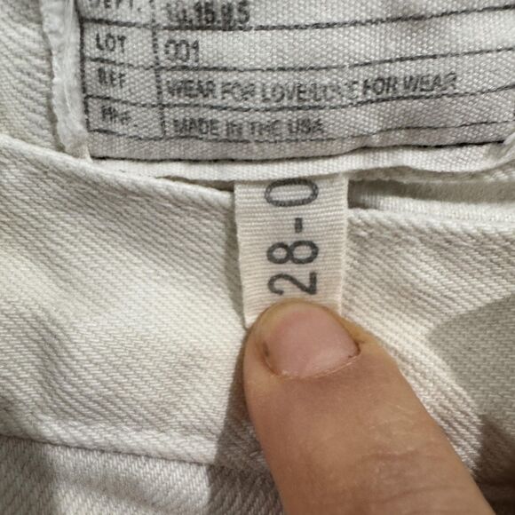 Current/Elliott Jeans Womens 28 Dirty White Boyfriend Embroidered Cropped USA - Picture 4 of 12